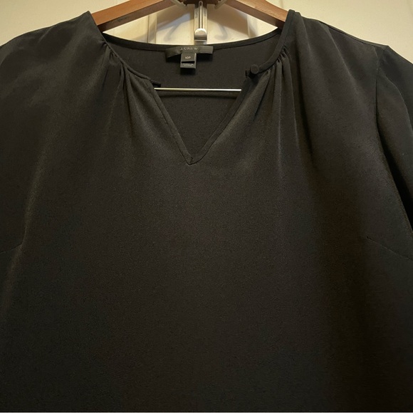 NWOT J. Crew Black Blouse with Flared Sleeves - Picture 9 of 15